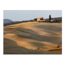 Agricultural field at sunset, Val d'Orcia, Tusca Postcards