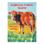 Agricultural Show Invitations cute calf
