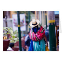 Aguas Calientes Woman Greeting Card