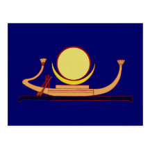 Ägyptische Mondbarke egypt moon rowing boat skiff Postkarte