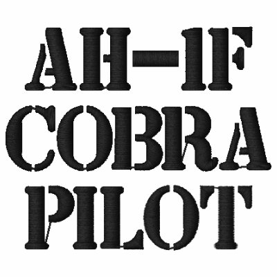 AH-1F Cobra PILOT EMBROIDERED Embroidered Polo Shirt by dogiron