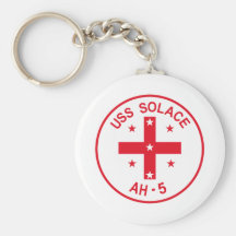 AH-5 USS SOLACE Hospital Ship Military Patch Key Chain