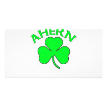 Ahern Irish Flag Custom Photo Card