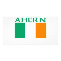 Ahern Irish Flag Photo Card Template