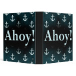 Ahoy! Anchor Pattern Design Dark Blue