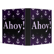 Ahoy! Anchor Pattern Design Dark purple