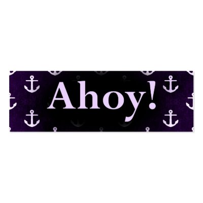 Ahoy! Anchor Pattern Design Dark purple by CardsForAll
