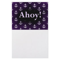 Ahoy! Anchor Pattern Design Dark purple