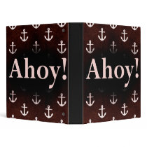 Ahoy! Anchor Pattern Design Dark Red