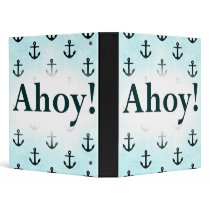 Ahoy! Anchor Pattern Design Light Blue