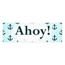 Ahoy! Anchor Pattern Design Light Blue