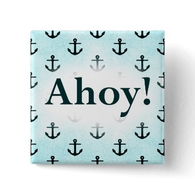 Ahoy! Anchor Pattern Design Light Blue by CardsForAll