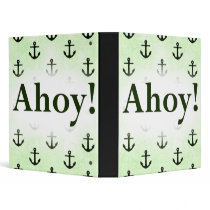 Ahoy! Anchor Pattern Design Light Green