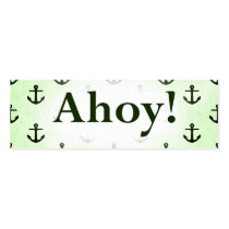 Ahoy! Anchor Pattern Design Light Green