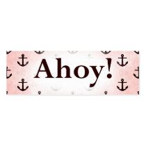 Ahoy! Anchor Pattern Design Pink