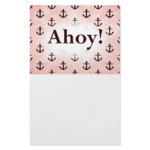 Ahoy! Anchor Pattern Design Pink