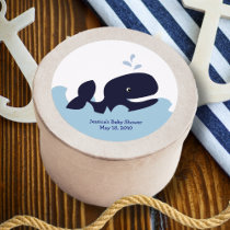 AHOY MATE Blue Whale Favour Stickers Personalized