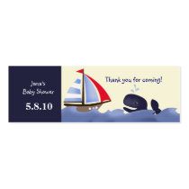 Ahoy Mate Red Sail Favour Tag