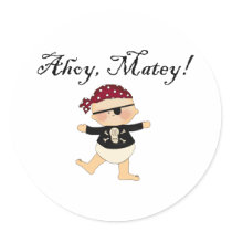 Ahoy Matey Baby Pirate Stickers