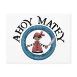 Ahoy Matey Patcheye Pirate Postcard