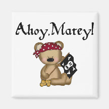 Ahoy Matey Teddy Bear Pirate Magnet