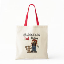 Ahoy Pirate First Birthday Tshirts and Gifts Canvas Bag
