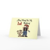 Ahoy Pirate First Birthday Tshirts and Gifts Card