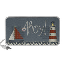 Ahoy Sail Boat & Lighthouse Portable Speaker