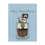Ahoy There Matey!  Postcard Invite