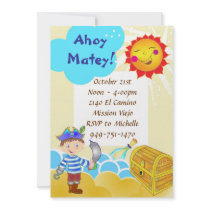 AhoyMatey Pirate birthday party invite