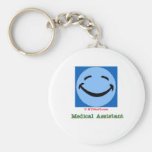 Aide médical de visage heureux porte-clefs