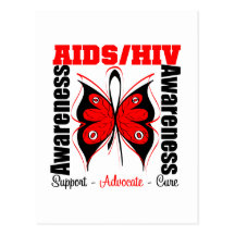 Aids Awareness Butterfly Post Cards