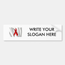 AIDS AWARENESS FLAG BUMPER STICKER
