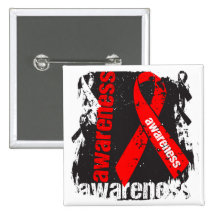 AIDS Awareness Grunge Ribbon Pins