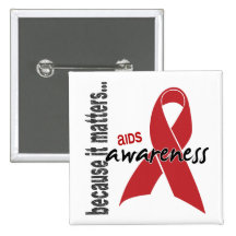 AIDS Awareness Pinback Button
