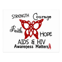 AIDS Celtic Butterfly 3 Postcards