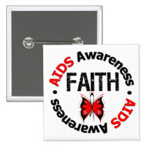 AIDS Faith Grunge Butterfly Pins