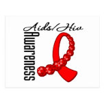 Aids HIV Awareness Gemstone Ribbon Postcards