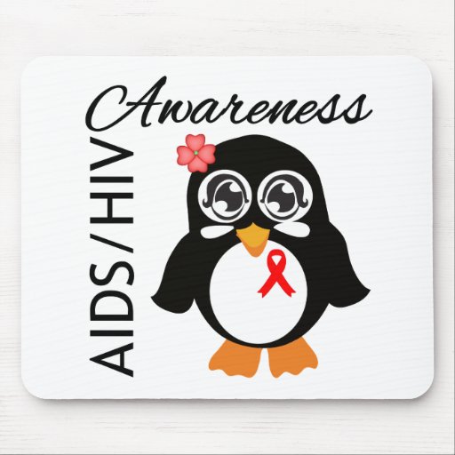 AIDS HIV Awareness Penguin Mouse Pad