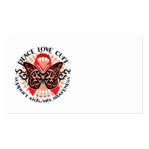 AIDS/HIV Butterfly Tribal 2 Business Cards