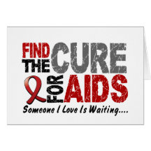 AIDS / HIV Find The Cure 1 Greeting Cards