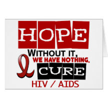 AIDS HIV HOPE 2 GREETING CARDS