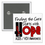 AIDS HIV HOPE 4 BUTTON