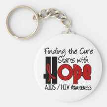 AIDS HIV HOPE 4 KEYCHAIN