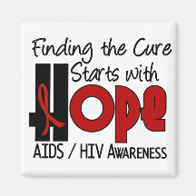 AIDS HIV HOPE 4 REFRIGERATOR MAGNETS