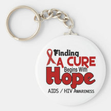 AIDS HIV HOPE 5 KEYCHAIN
