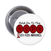 AIDS HIV HOPE 6 BUTTONS