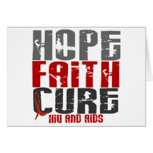 AIDS / HIV HOPE FAITH CURE GREETING CARDS