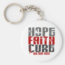 AIDS / HIV HOPE FAITH CURE KEY CHAIN