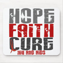 AIDS / HIV HOPE FAITH CURE MOUSEPAD